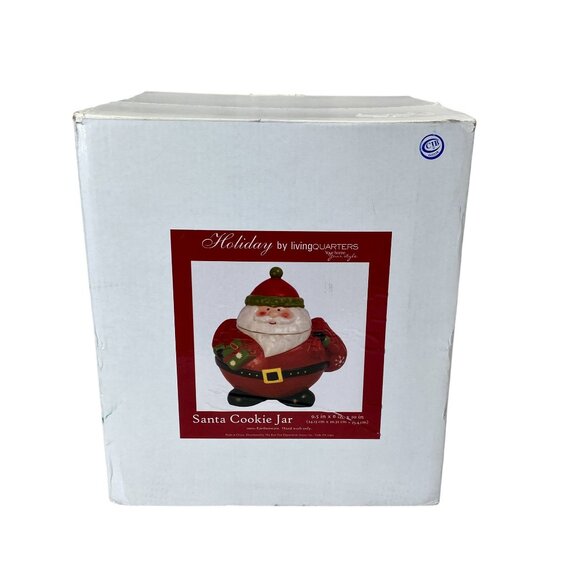 Santa Claus Ceramic Cookie Jar Living Quarters Holiday Kitchen Decor NEW - Picture 10 of 10